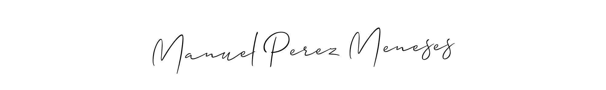 How to make Manuel Perez Meneses name signature. Use Allison_Script style for creating short signs online. This is the latest handwritten sign. Manuel Perez Meneses signature style 2 images and pictures png