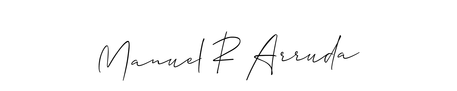 Also we have Manuel R Arruda name is the best signature style. Create professional handwritten signature collection using Allison_Script autograph style. Manuel R Arruda signature style 2 images and pictures png