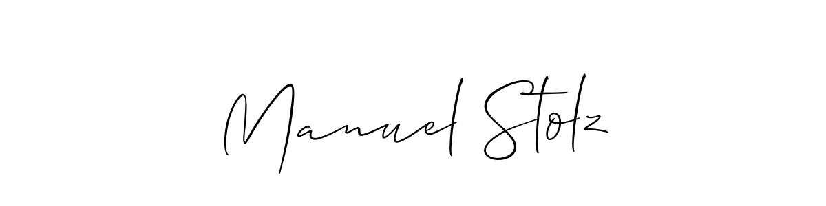 You should practise on your own different ways (Allison_Script) to write your name (Manuel Stolz) in signature. don't let someone else do it for you. Manuel Stolz signature style 2 images and pictures png