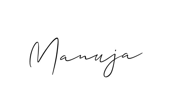 You should practise on your own different ways (Allison_Script) to write your name (Manuja) in signature. don't let someone else do it for you. Manuja signature style 2 images and pictures png