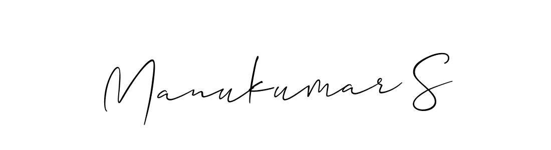 How to Draw Manukumar S signature style? Allison_Script is a latest design signature styles for name Manukumar S. Manukumar S signature style 2 images and pictures png