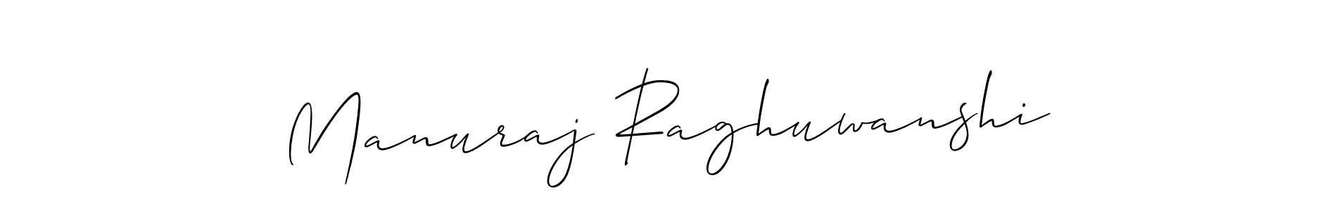 It looks lik you need a new signature style for name Manuraj Raghuwanshi. Design unique handwritten (Allison_Script) signature with our free signature maker in just a few clicks. Manuraj Raghuwanshi signature style 2 images and pictures png