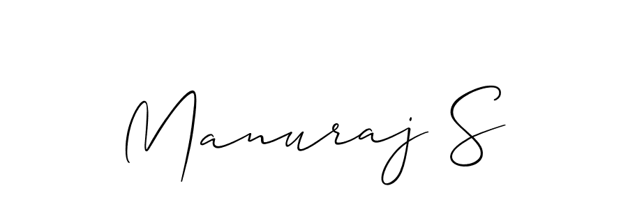 Manuraj S stylish signature style. Best Handwritten Sign (Allison_Script) for my name. Handwritten Signature Collection Ideas for my name Manuraj S. Manuraj S signature style 2 images and pictures png