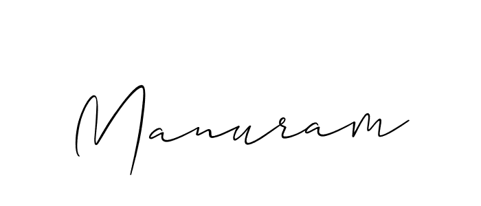 It looks lik you need a new signature style for name Manuram. Design unique handwritten (Allison_Script) signature with our free signature maker in just a few clicks. Manuram signature style 2 images and pictures png