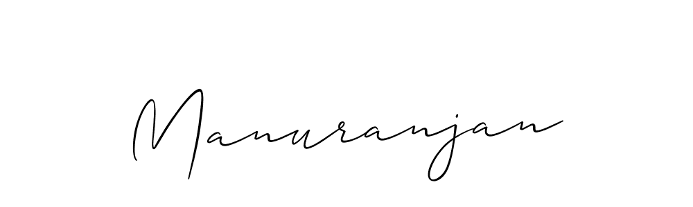 Use a signature maker to create a handwritten signature online. With this signature software, you can design (Allison_Script) your own signature for name Manuranjan. Manuranjan signature style 2 images and pictures png