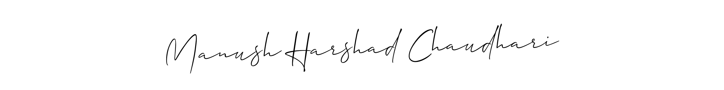 Make a beautiful signature design for name Manush Harshad Chaudhari. Use this online signature maker to create a handwritten signature for free. Manush Harshad Chaudhari signature style 2 images and pictures png
