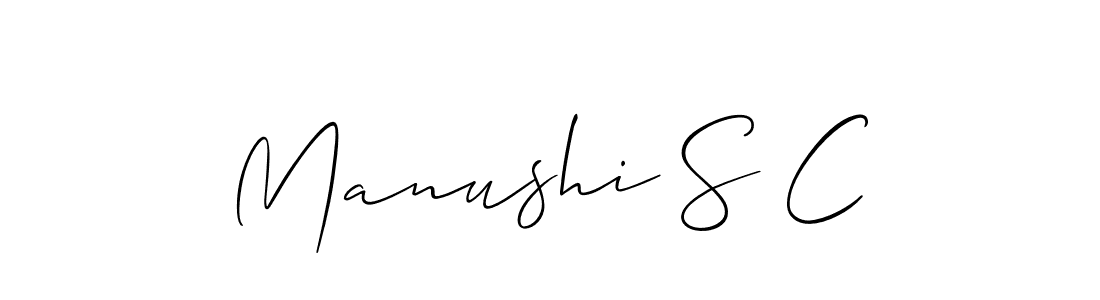 This is the best signature style for the Manushi S C name. Also you like these signature font (Allison_Script). Mix name signature. Manushi S C signature style 2 images and pictures png