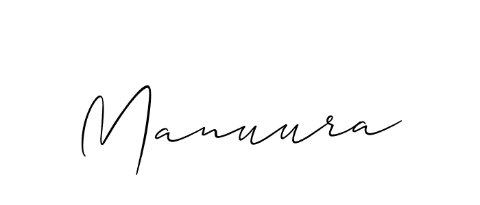 Create a beautiful signature design for name Manuura. With this signature (Allison_Script) fonts, you can make a handwritten signature for free. Manuura signature style 2 images and pictures png