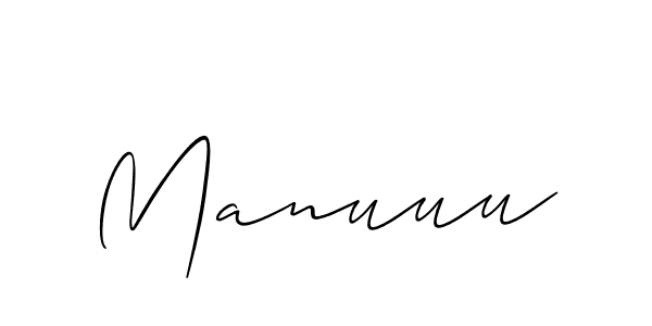 How to make Manuuu signature? Allison_Script is a professional autograph style. Create handwritten signature for Manuuu name. Manuuu signature style 2 images and pictures png