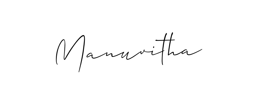 Manuvitha stylish signature style. Best Handwritten Sign (Allison_Script) for my name. Handwritten Signature Collection Ideas for my name Manuvitha. Manuvitha signature style 2 images and pictures png