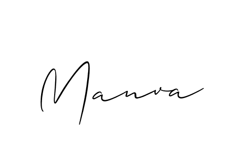Create a beautiful signature design for name Manva. With this signature (Allison_Script) fonts, you can make a handwritten signature for free. Manva signature style 2 images and pictures png