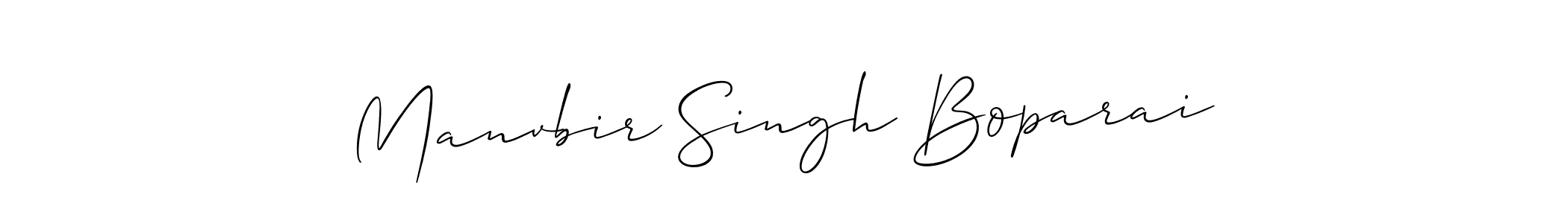 Make a beautiful signature design for name Manvbir Singh Boparai. With this signature (Allison_Script) style, you can create a handwritten signature for free. Manvbir Singh Boparai signature style 2 images and pictures png