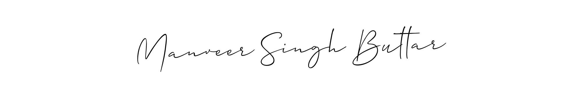 Design your own signature with our free online signature maker. With this signature software, you can create a handwritten (Allison_Script) signature for name Manveer Singh Buttar. Manveer Singh Buttar signature style 2 images and pictures png
