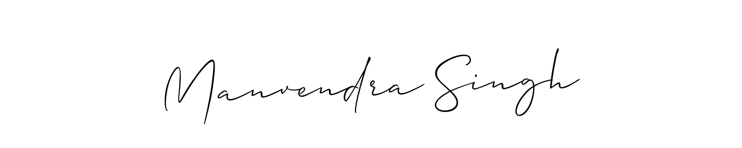 How to make Manvendra Singh name signature. Use Allison_Script style for creating short signs online. This is the latest handwritten sign. Manvendra Singh signature style 2 images and pictures png