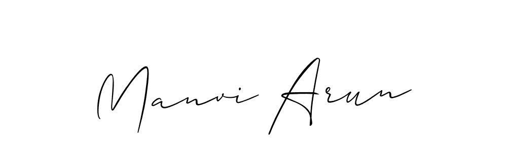 if you are searching for the best signature style for your name Manvi Arun. so please give up your signature search. here we have designed multiple signature styles  using Allison_Script. Manvi Arun signature style 2 images and pictures png