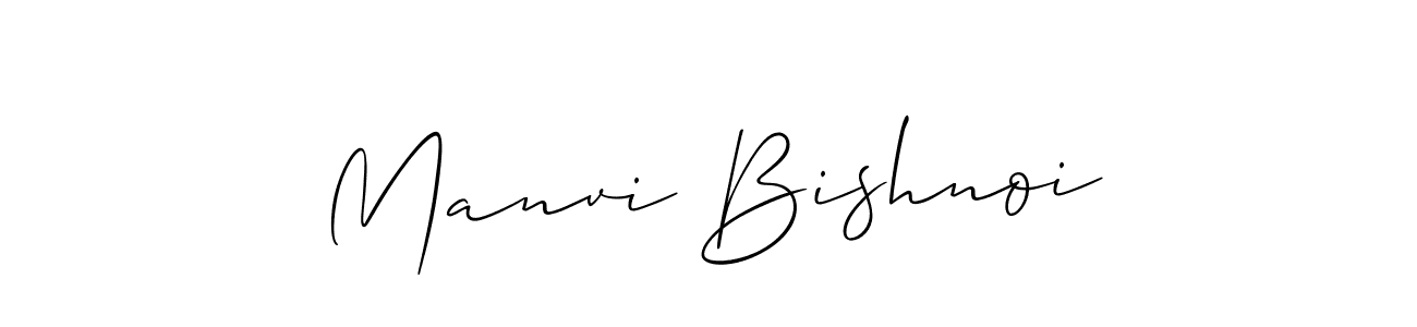 The best way (Allison_Script) to make a short signature is to pick only two or three words in your name. The name Manvi Bishnoi include a total of six letters. For converting this name. Manvi Bishnoi signature style 2 images and pictures png