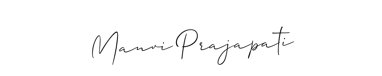It looks lik you need a new signature style for name Manvi Prajapati. Design unique handwritten (Allison_Script) signature with our free signature maker in just a few clicks. Manvi Prajapati signature style 2 images and pictures png