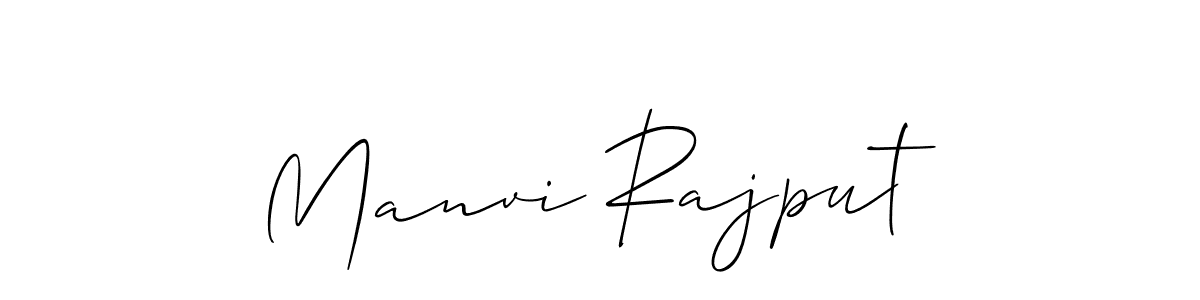 Use a signature maker to create a handwritten signature online. With this signature software, you can design (Allison_Script) your own signature for name Manvi Rajput. Manvi Rajput signature style 2 images and pictures png