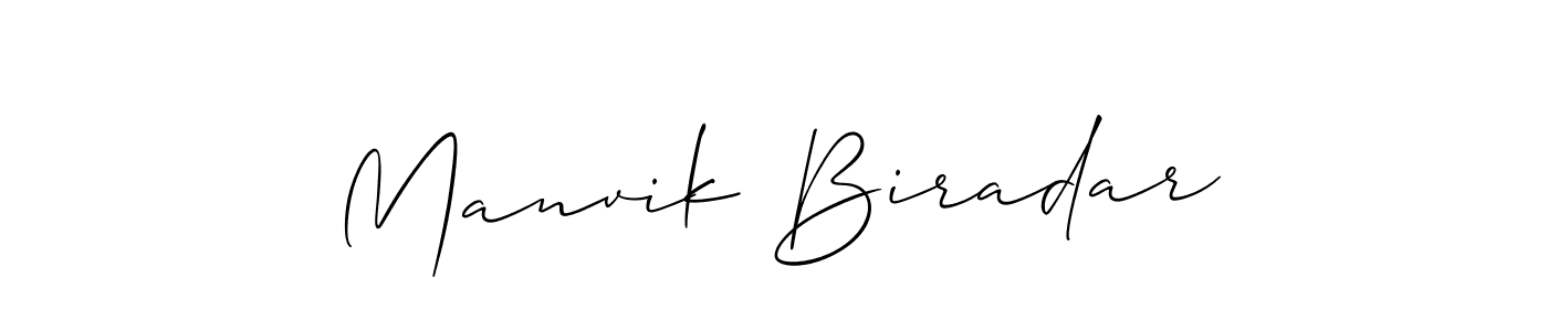 How to make Manvik Biradar signature? Allison_Script is a professional autograph style. Create handwritten signature for Manvik Biradar name. Manvik Biradar signature style 2 images and pictures png