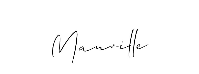 How to make Manville name signature. Use Allison_Script style for creating short signs online. This is the latest handwritten sign. Manville signature style 2 images and pictures png