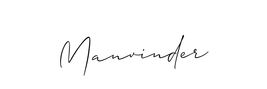How to make Manvinder signature? Allison_Script is a professional autograph style. Create handwritten signature for Manvinder name. Manvinder signature style 2 images and pictures png