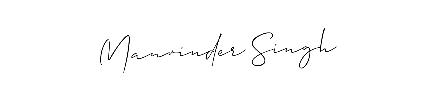 Create a beautiful signature design for name Manvinder Singh. With this signature (Allison_Script) fonts, you can make a handwritten signature for free. Manvinder Singh signature style 2 images and pictures png