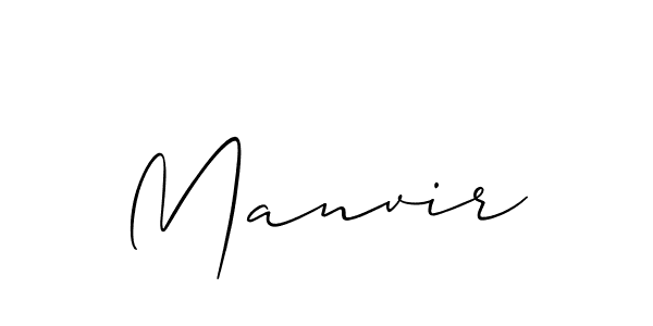 Use a signature maker to create a handwritten signature online. With this signature software, you can design (Allison_Script) your own signature for name Manvir. Manvir signature style 2 images and pictures png