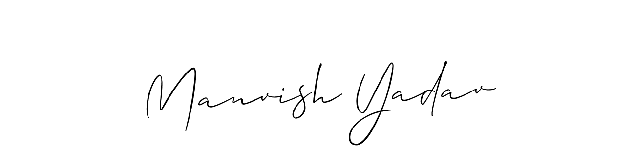 Make a short Manvish Yadav signature style. Manage your documents anywhere anytime using Allison_Script. Create and add eSignatures, submit forms, share and send files easily. Manvish Yadav signature style 2 images and pictures png
