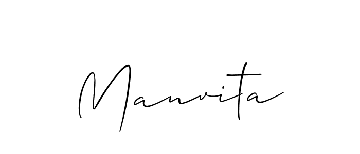 Make a beautiful signature design for name Manvita. With this signature (Allison_Script) style, you can create a handwritten signature for free. Manvita signature style 2 images and pictures png