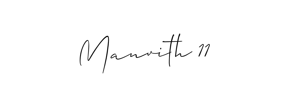 Make a beautiful signature design for name Manvith 11. With this signature (Allison_Script) style, you can create a handwritten signature for free. Manvith 11 signature style 2 images and pictures png