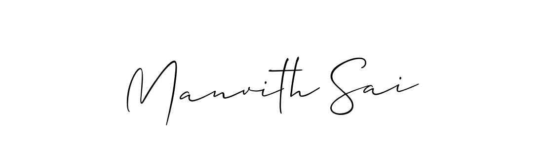 How to Draw Manvith Sai signature style? Allison_Script is a latest design signature styles for name Manvith Sai. Manvith Sai signature style 2 images and pictures png