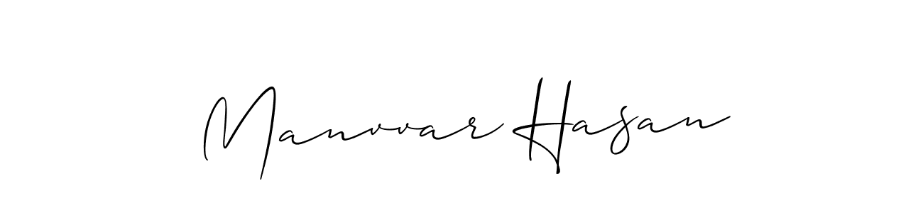 Use a signature maker to create a handwritten signature online. With this signature software, you can design (Allison_Script) your own signature for name Manvvar Hasan. Manvvar Hasan signature style 2 images and pictures png