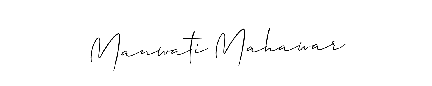 Design your own signature with our free online signature maker. With this signature software, you can create a handwritten (Allison_Script) signature for name Manwati Mahawar. Manwati Mahawar signature style 2 images and pictures png