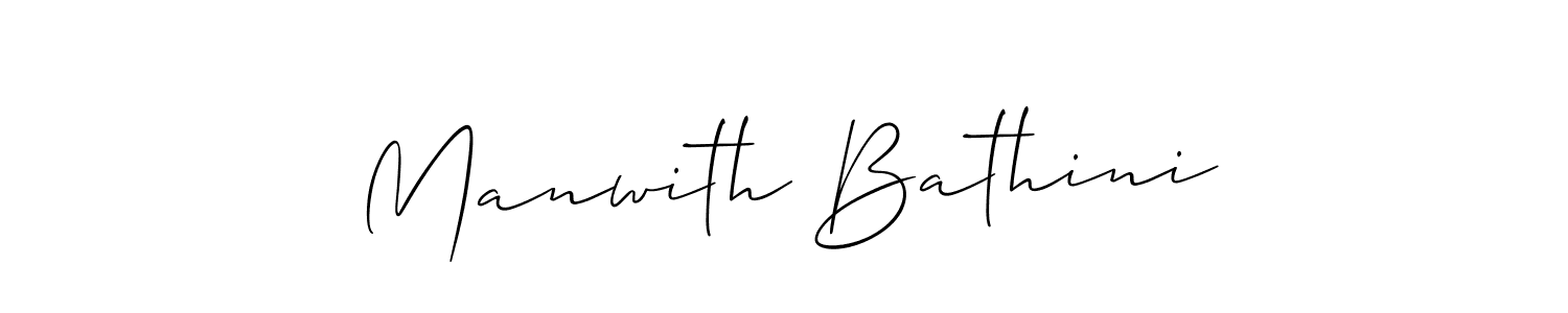 It looks lik you need a new signature style for name Manwith Bathini. Design unique handwritten (Allison_Script) signature with our free signature maker in just a few clicks. Manwith Bathini signature style 2 images and pictures png