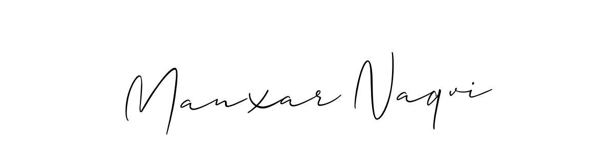 Also You can easily find your signature by using the search form. We will create Manxar Naqvi name handwritten signature images for you free of cost using Allison_Script sign style. Manxar Naqvi signature style 2 images and pictures png