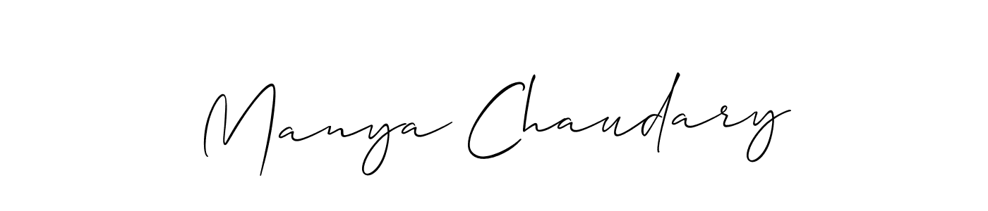 Best and Professional Signature Style for Manya Chaudary. Allison_Script Best Signature Style Collection. Manya Chaudary signature style 2 images and pictures png