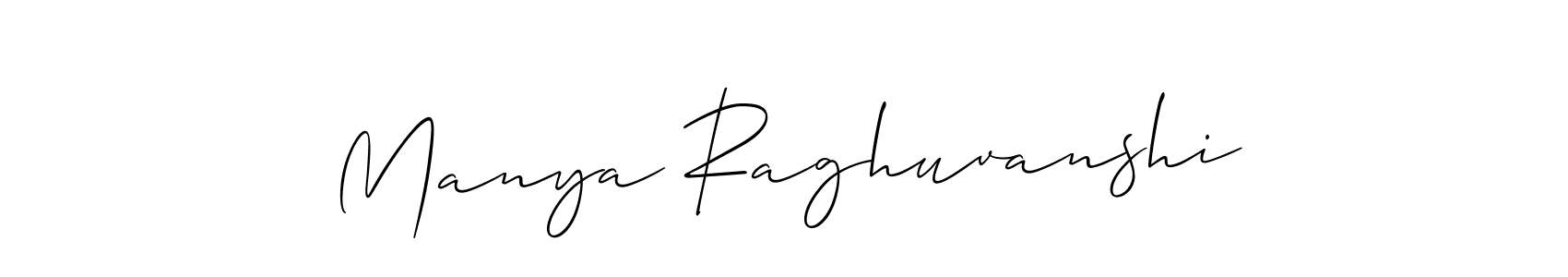 Manya Raghuvanshi stylish signature style. Best Handwritten Sign (Allison_Script) for my name. Handwritten Signature Collection Ideas for my name Manya Raghuvanshi. Manya Raghuvanshi signature style 2 images and pictures png