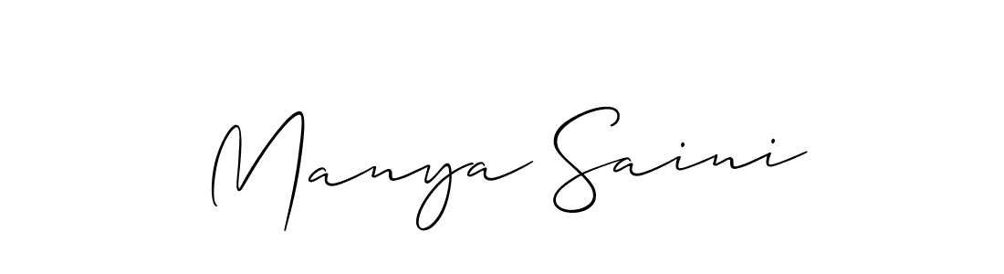 Similarly Allison_Script is the best handwritten signature design. Signature creator online .You can use it as an online autograph creator for name Manya Saini. Manya Saini signature style 2 images and pictures png