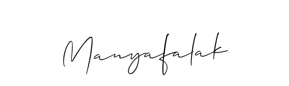 How to make Manyafalak name signature. Use Allison_Script style for creating short signs online. This is the latest handwritten sign. Manyafalak signature style 2 images and pictures png