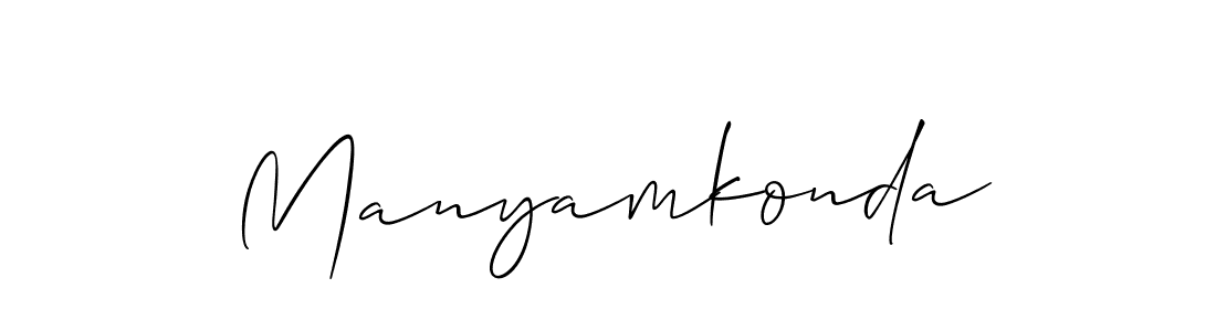 It looks lik you need a new signature style for name Manyamkonda. Design unique handwritten (Allison_Script) signature with our free signature maker in just a few clicks. Manyamkonda signature style 2 images and pictures png