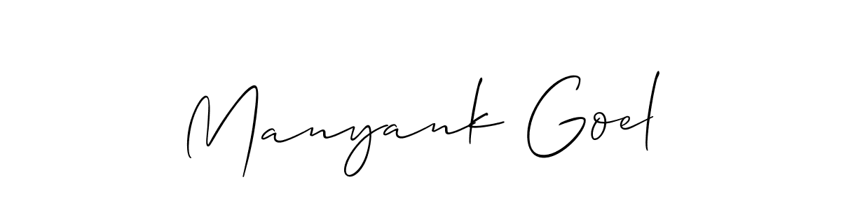 Also You can easily find your signature by using the search form. We will create Manyank Goel name handwritten signature images for you free of cost using Allison_Script sign style. Manyank Goel signature style 2 images and pictures png