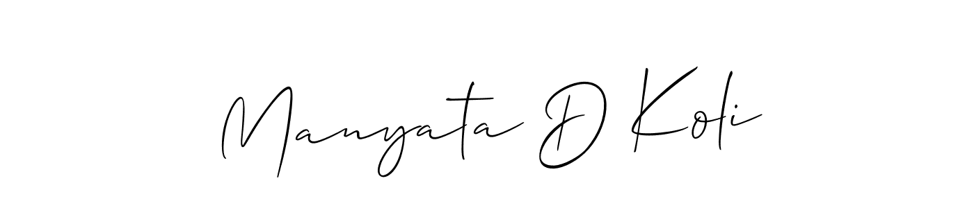 Once you've used our free online signature maker to create your best signature Allison_Script style, it's time to enjoy all of the benefits that Manyata D Koli name signing documents. Manyata D Koli signature style 2 images and pictures png