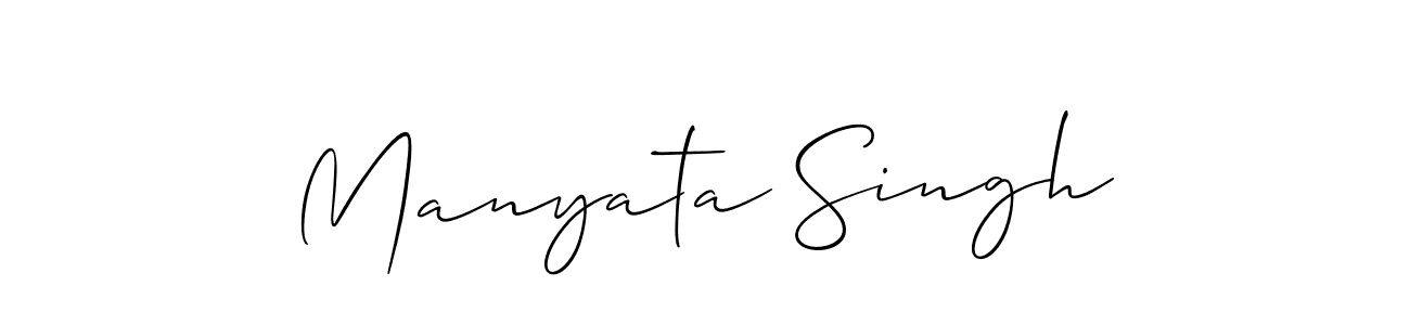 The best way (Allison_Script) to make a short signature is to pick only two or three words in your name. The name Manyata Singh include a total of six letters. For converting this name. Manyata Singh signature style 2 images and pictures png