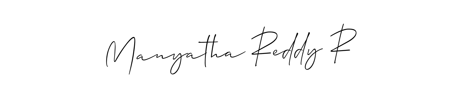 Make a beautiful signature design for name Manyatha Reddy R. Use this online signature maker to create a handwritten signature for free. Manyatha Reddy R signature style 2 images and pictures png