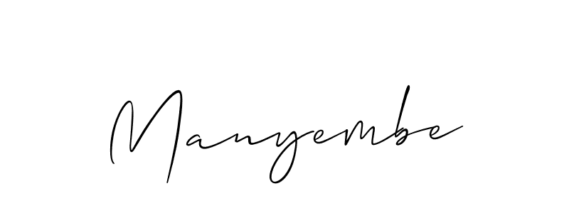 if you are searching for the best signature style for your name Manyembe. so please give up your signature search. here we have designed multiple signature styles  using Allison_Script. Manyembe signature style 2 images and pictures png