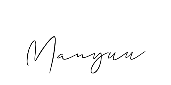 How to make Manyuu name signature. Use Allison_Script style for creating short signs online. This is the latest handwritten sign. Manyuu signature style 2 images and pictures png
