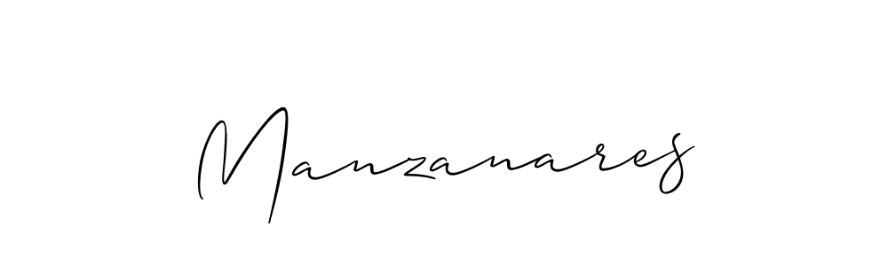 The best way (Allison_Script) to make a short signature is to pick only two or three words in your name. The name Manzanares include a total of six letters. For converting this name. Manzanares signature style 2 images and pictures png