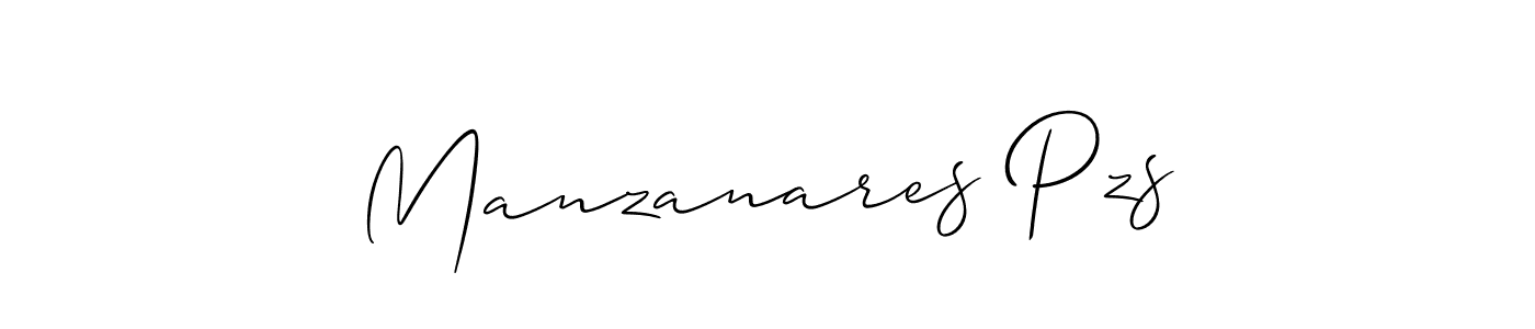 Create a beautiful signature design for name Manzanares Pzs. With this signature (Allison_Script) fonts, you can make a handwritten signature for free. Manzanares Pzs signature style 2 images and pictures png