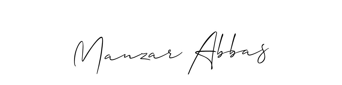 How to make Manzar Abbas signature? Allison_Script is a professional autograph style. Create handwritten signature for Manzar Abbas name. Manzar Abbas signature style 2 images and pictures png