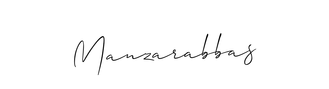 Use a signature maker to create a handwritten signature online. With this signature software, you can design (Allison_Script) your own signature for name Manzarabbas. Manzarabbas signature style 2 images and pictures png